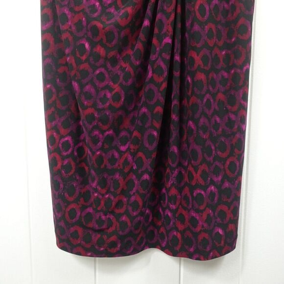 Ralph Lauren Womens Ruched Geometric Dress Size 12 - Picture 5 of 10